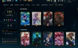 Prata 3 com 130 Champs e 195 Skins ( SUP / ADC )