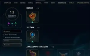 Conta League Of Legends Platina 3 275 skins