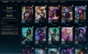 Conta de League of Legends (lol) com 752 skins LVL 454