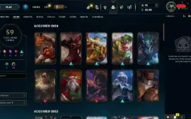 CONTA LV 260 - EX MESTRE - COM 59 SKINS- SEM RISCO DE BAN