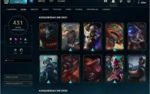 CONTA LOL 431 SKINS - GOLD