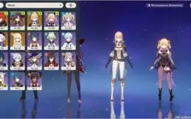 Conta Genshin Ar 45 Diluc, Mona, Qiqi, Jean E 2 Armas 5*