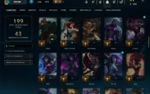 Esmeralda 4 com 80 Champs e 23 Skins +4 Vitoriosas
