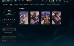 Esmeralda 4 com 80 Champs e 23 Skins +4 Vitoriosas