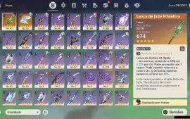 Genshin Impact - Ar56 , 10 Personagens T5 E 2 Armas T5