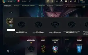 Unranked com 26 Champs e 3 Skins