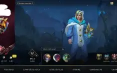 Conta wild rift com 54 skins, quase todos os campeões