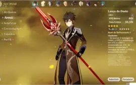 Conta Genshin Impact [Zhogli, Livro 5*, Túmulo 5*]