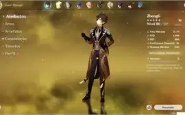 Conta Genshin Impact [Zhogli, Livro 5*, Túmulo 5*]