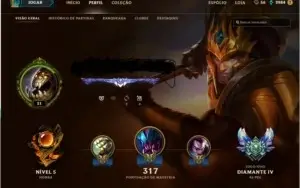 Conta com borda e elo diamante 4 46 skins