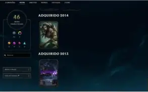 Conta com borda e elo diamante 4 46 skins
