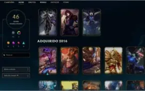 Conta com borda e elo diamante 4 46 skins