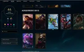 Conta com borda e elo diamante 4 46 skins