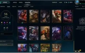 Conta 81 campeões 36 skins nível 41