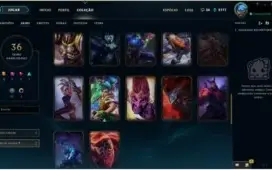 Conta 81 campeões 36 skins nível 41