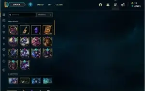 CONTA LVL 206 - 433 SKINS - TODOS OS CAMPEÕES + 5 GEMAS