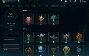 CONTA LVL 206 - 433 SKINS - TODOS OS CAMPEÕES + 5 GEMAS