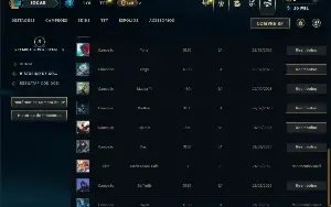 Mestre com 20 champs e 7 Skins