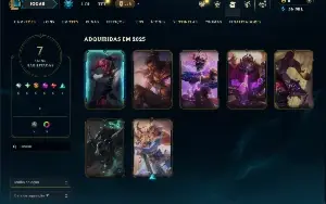Mestre com 20 champs e 7 Skins