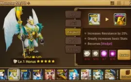 Reroll Summoners War lvl10 com Wedjat + Ariel