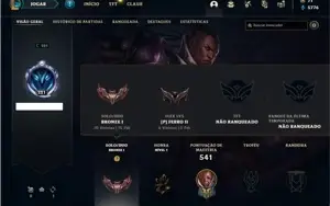 Conta bronze 1 com TODOS os champs e 160 Skins