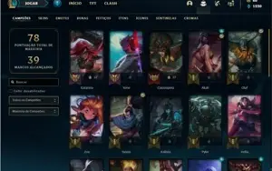 Conta bronze 3 com 33 Champs  e 13 Skins + 3 Fragmentos