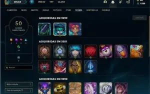 Conta bronze 3 com 33 Champs  e 13 Skins + 3 Fragmentos