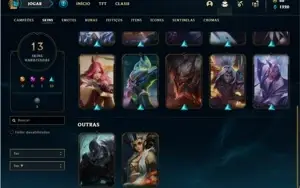 Conta bronze 3 com 33 Champs  e 13 Skins + 3 Fragmentos
