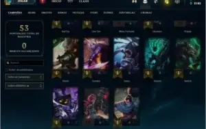 Conta unranked com skins e  icone raro 2014