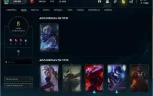 Conta unranked com skins e  icone raro 2014