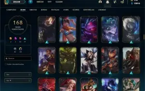 Conta diamante 2 e 4 com TODOS os champs e 168 Skins + 4 Vit