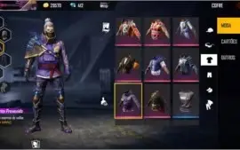 Conta de Free Fire level 61 super gemada