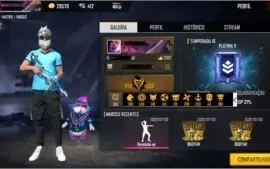 Conta de Free Fire level 61 super gemada