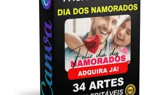 Pack Canva Dia Dos Namorados - 34 Artes Editáveis
