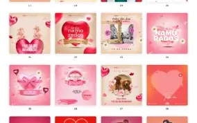 Pack Canva Dia Dos Namorados - 34 Artes Editáveis