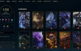 Conta League of Legends Full Acesso - 163 Champs e 100 Skins