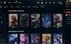 Conta lol quase full champs, muitos icones e skins!!