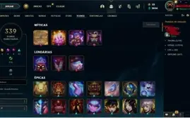 Conta lol quase full champs, muitos icones e skins!!