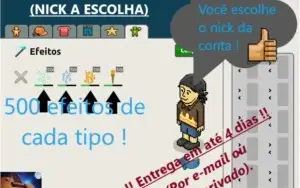Conta habbo com efeitos totem NICK PERSONALIZADO