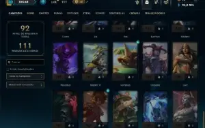 Unranked com 60 Champs e 5 Skins