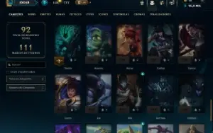 Unranked com 60 Champs e 5 Skins