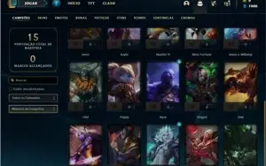 Conta ouro 1 com 25 Champs e 4 Skins