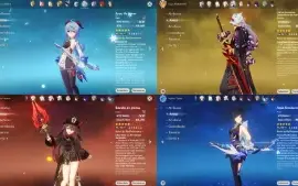Conta AR60 Hutao, Yelan C1, Zhongli, Shogun, Alhaithan....