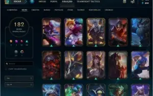Conta com ALL Champions - 182 Skin's - 7 Páginas de Runas