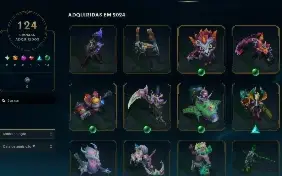395 Skins Todos Campeões, 72K Ea 5 Skins Prestigio 9 Miticas