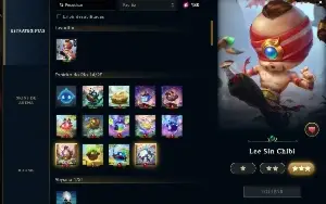 395 Skins Todos Campeões, 72K Ea 5 Skins Prestigio 9 Miticas
