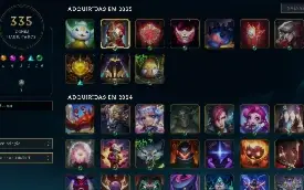 Conta LOL com 313 skins todos os campeos lvl 496