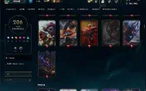 Ferro 3 com TODOs os champs e 206 skins ( MID / ADC )