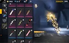 Conta Free fire Lv 65,20 passes, 4 cubos e muitas skins