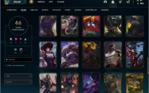 Conta diamante 3 com 83 champs e 46 skins